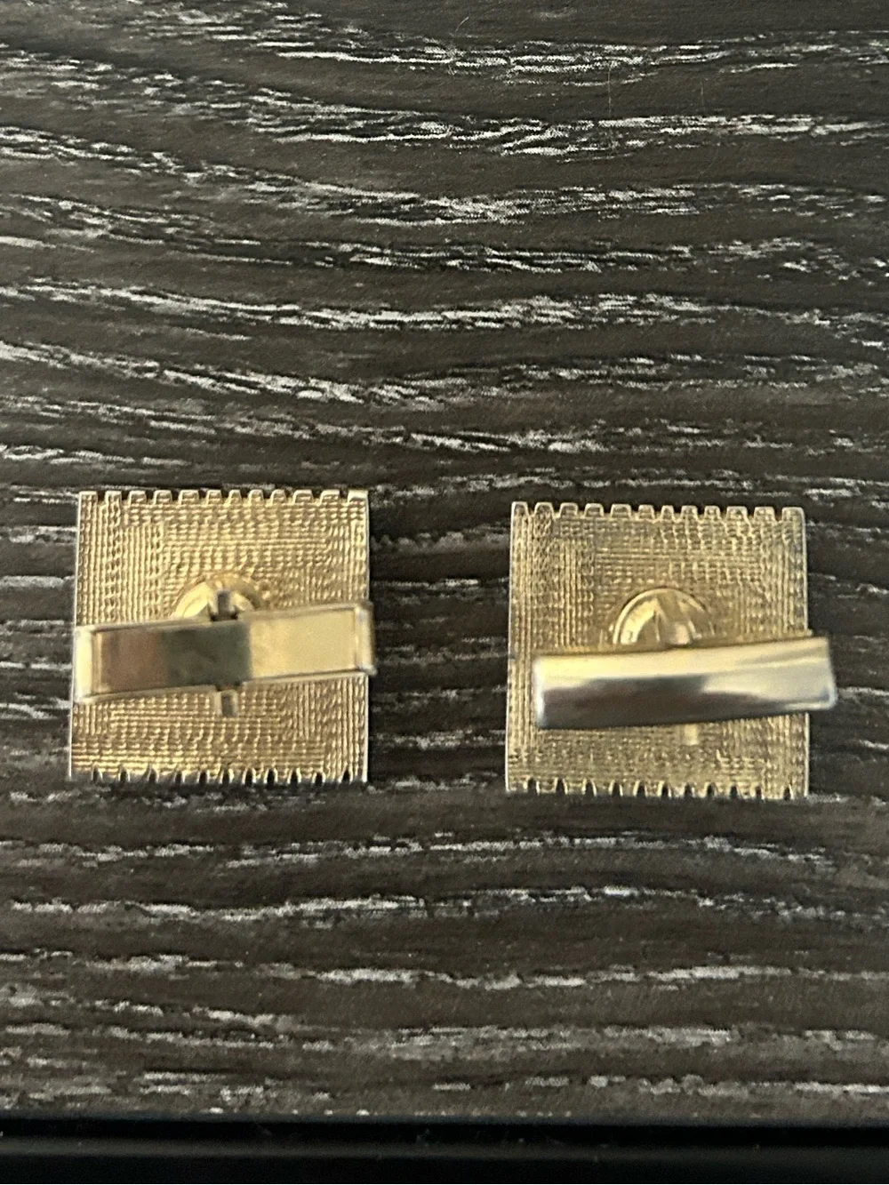 Vintage Lucite Speckled Cufflinks - Vintage 1950's